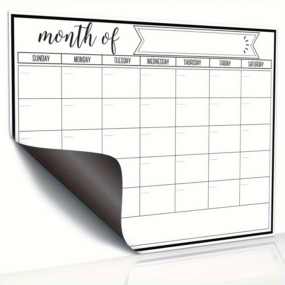 Magnetic Calendar Board - 1 Adet Manyetik Silinebilir Takvim -