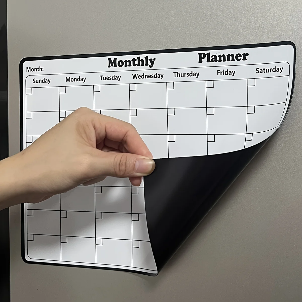 Magnetic Calendar Board - 1 adet Manyetik Buzdolabı Silinebilir Takvim,