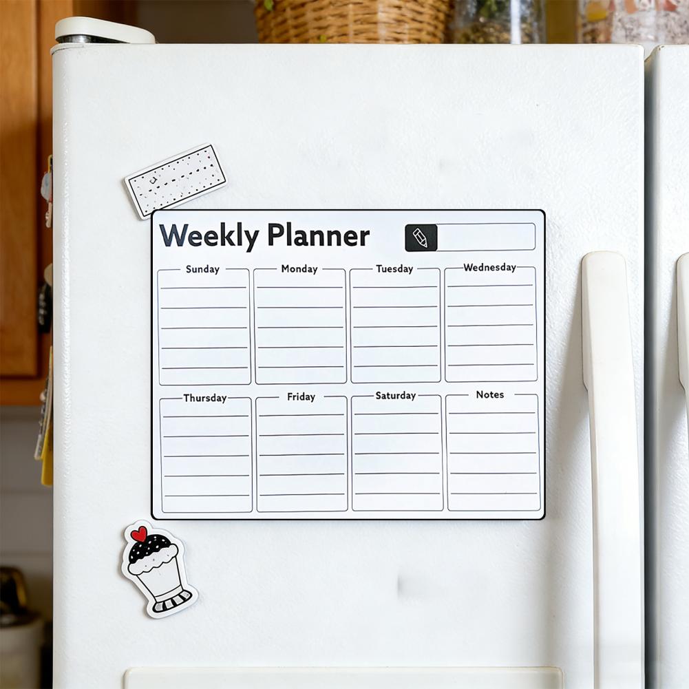 Magnetic Calendar Board - Buzdolabı için Manyetik Silinebilir Beyaz Tahta,