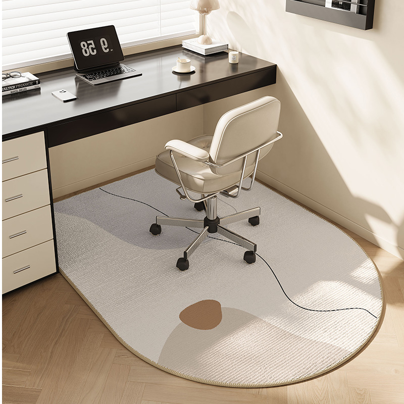 Home Office Rug - VIKAMA Düzensiz Soyut Çizgi Ofis Masası