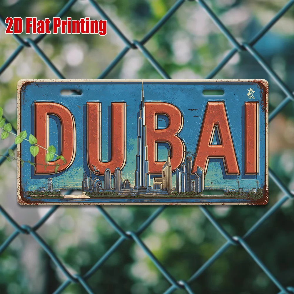 Home Office Dubai - 2D Düz Dubai BAE Şehir Silüeti