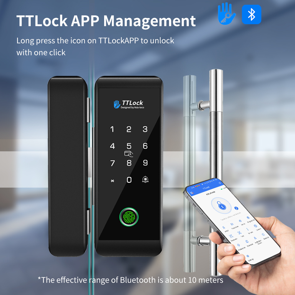 Home Office Immigration - TTLOCK Akıllı Cam kilidi Parmak izi
