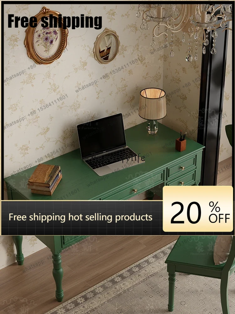 Home Office With Two Desks - X4 Vintage Tarzı İki'si Bir Arada