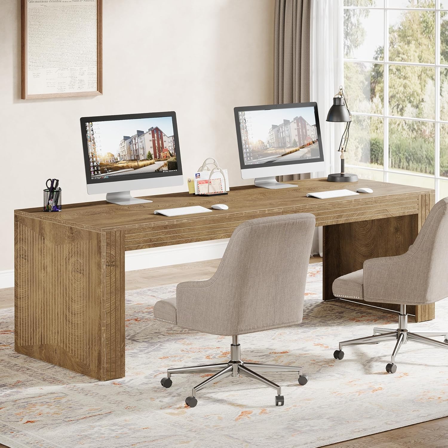 # 79 İnç Ekstra Uzun Çift Kişi - Home Office With Two Desks incelemesi ve fiyatı