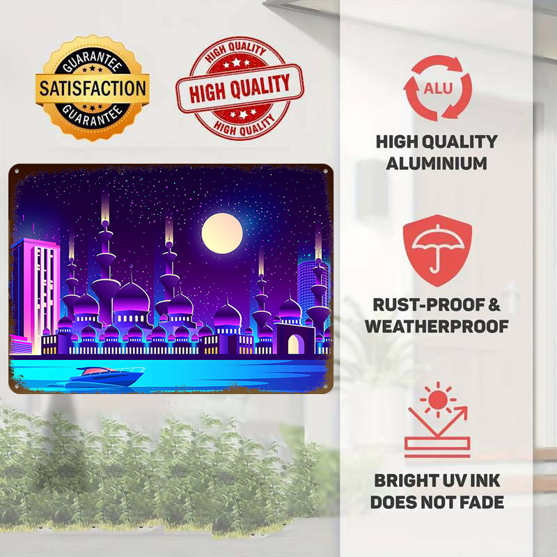 Synthwave Neon Şehir Dubai Met - Home Office Dubai incelemesi ve fiyatı