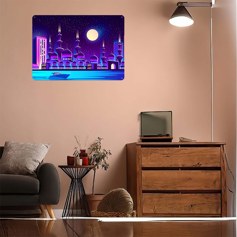 Synthwave Neon Şehir Dubai Met - Home Office Dubai incelemesi ve fiyatı