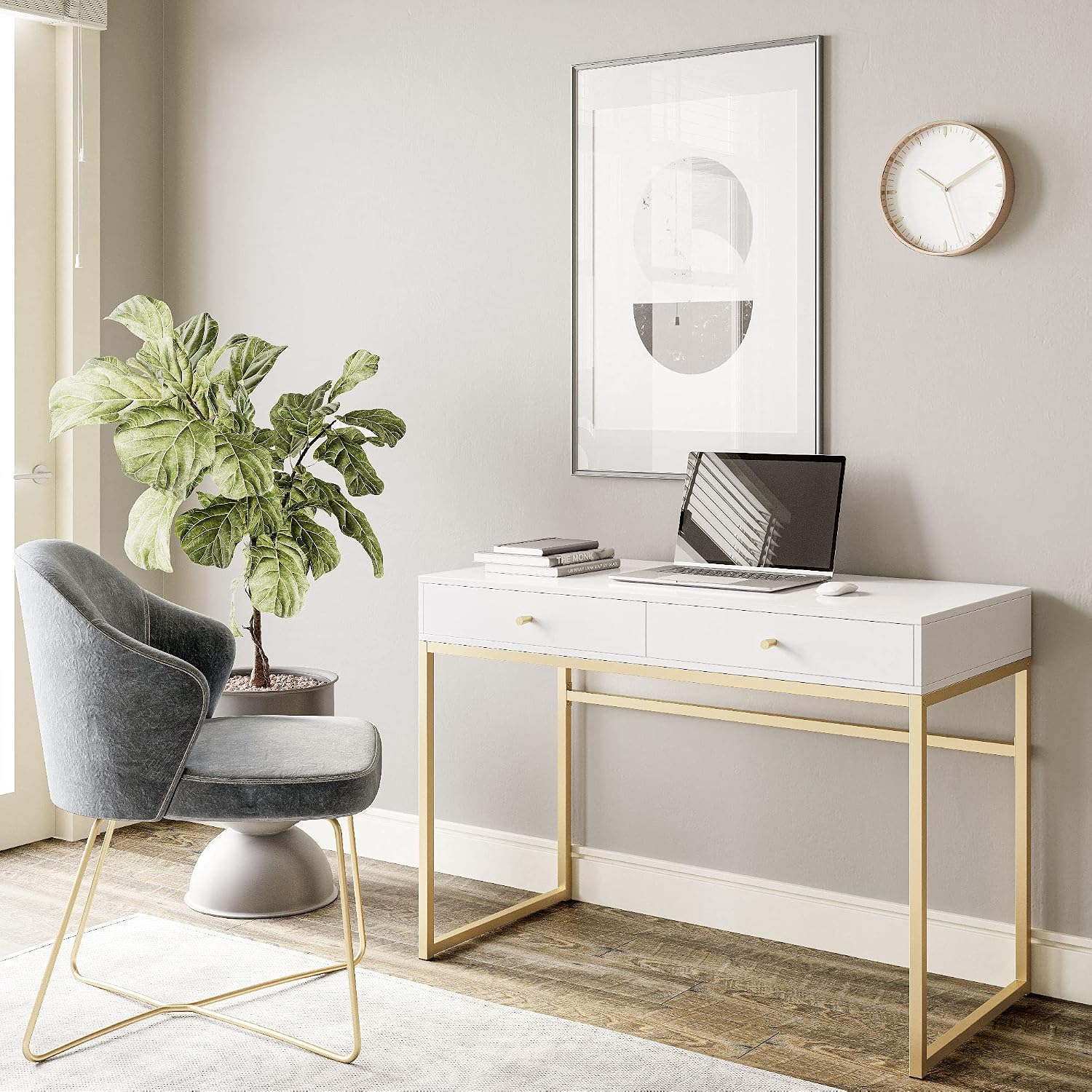 Modern 42 İnç Makyaj Masası ve - Home Office With Two Desks incelemesi ve fiyatı