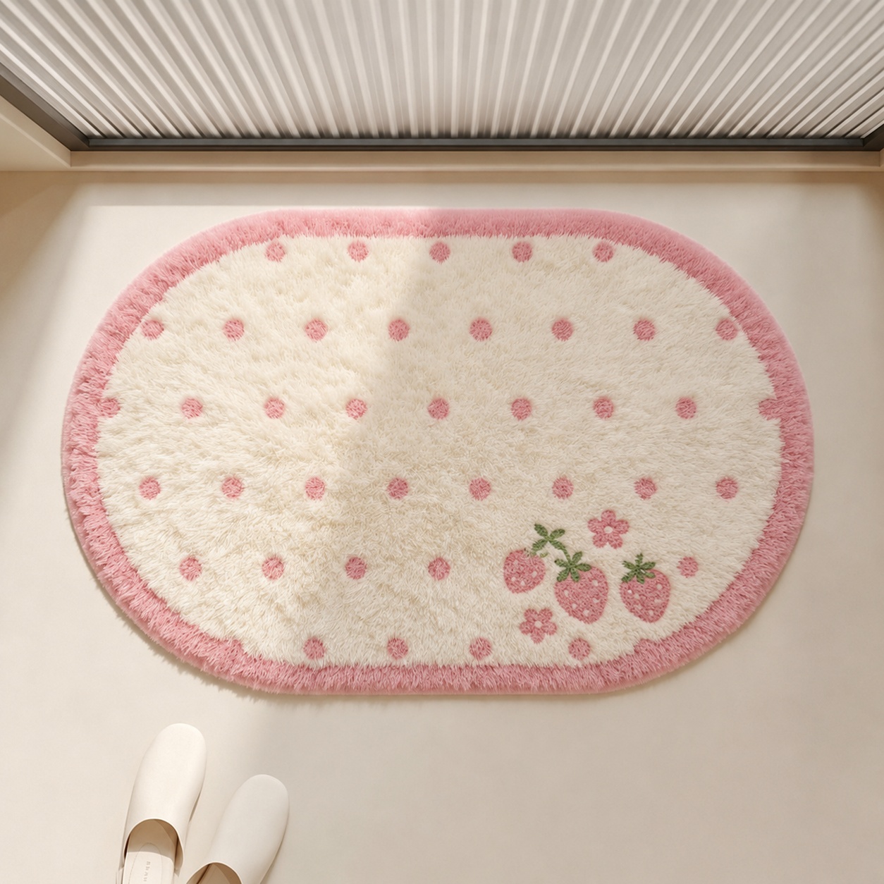 Pembe Çilek Peluş Banyo Paspas - Home Office Rug incelemesi ve fiyatı