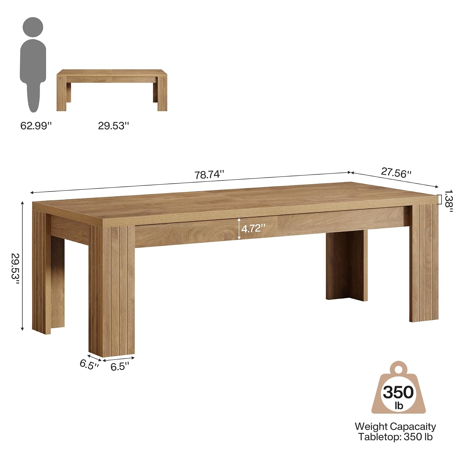 78,7 İnç Ekstra Uzun Bilgisaya - Home Office With Two Desks incelemesi ve fiyatı